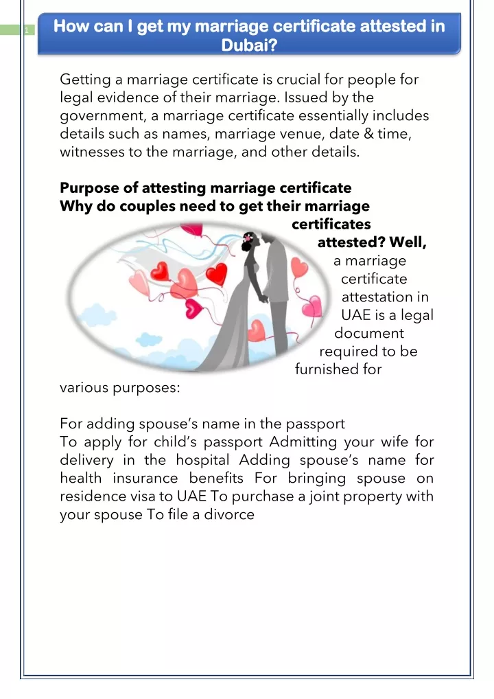 how can i get my marriage certificate attested