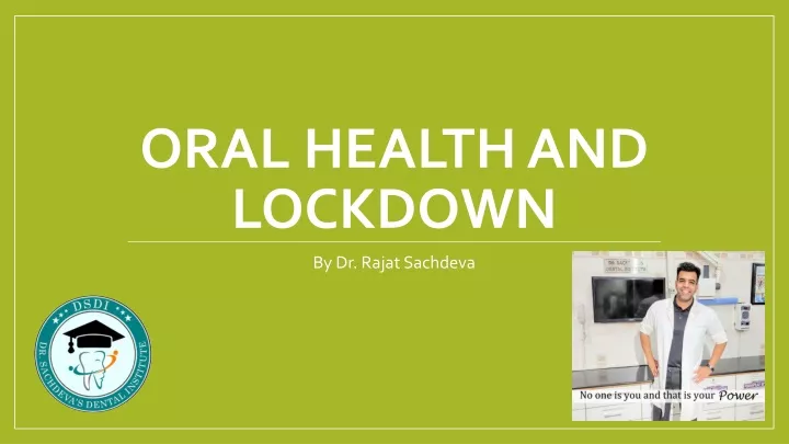 oral health and lockdown