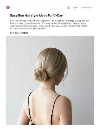Easy Bun Hairstyle Ideas For V-Day