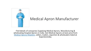 Medical Apron Manufacturer
