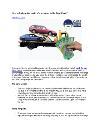 Cash for Car Gold Coast