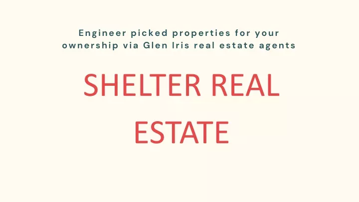 engineer picked properties for your ownership