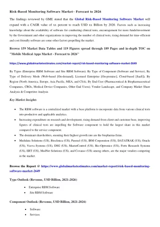 risk based monitoring software market forecast