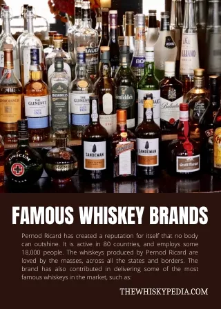 Famous Whiskey Brands