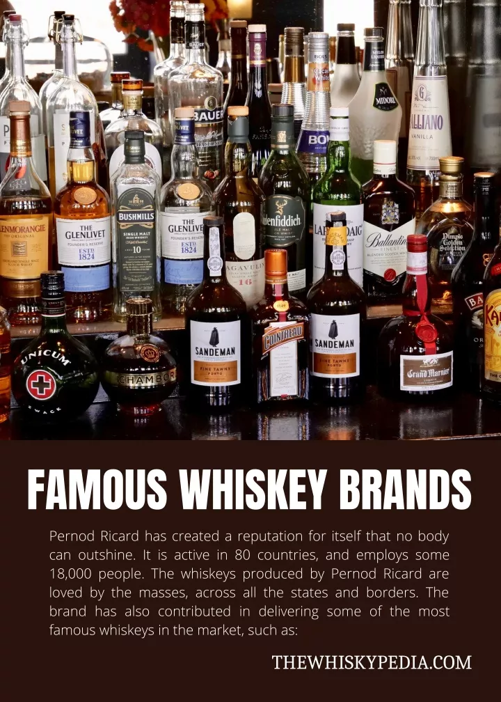 famous whiskey brands pernod ricard has created