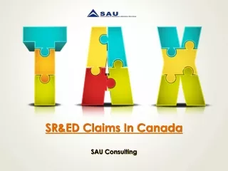 SR&ED Claims In Canada- SAU Consulting