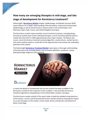 Kernicterus treatment market