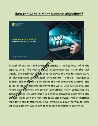 how can ai help meet business objectives
