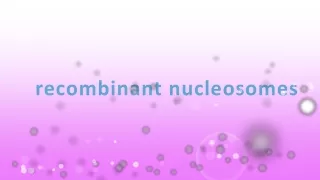 recombinant nucleosomes