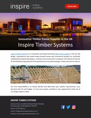 Innovative Timber Frame Supplier in the UK - Inspire Timber Systems