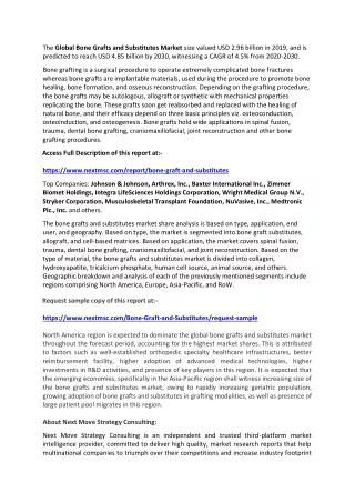 the global bone grafts and substitutes market