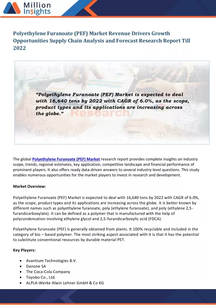 polyethylene furanoate pef market revenue drivers