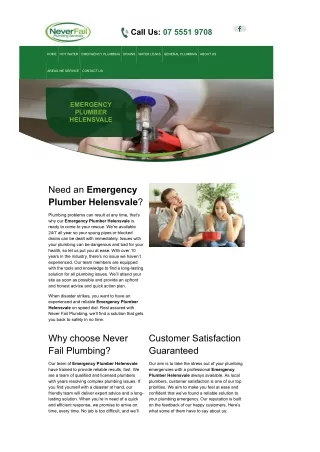 Emergency plumbers helensvale