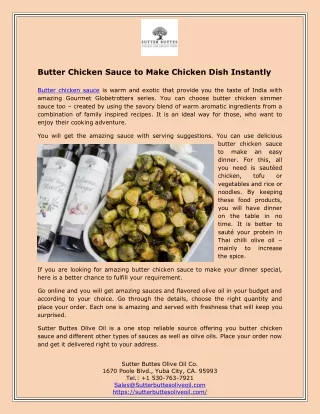 butter chicken sauce to make chicken dish