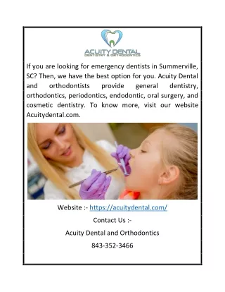 Professional Dentist in Goose Creek | Acuity Dental