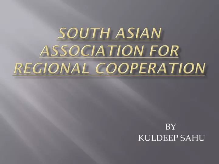 south asian association for regional cooperation