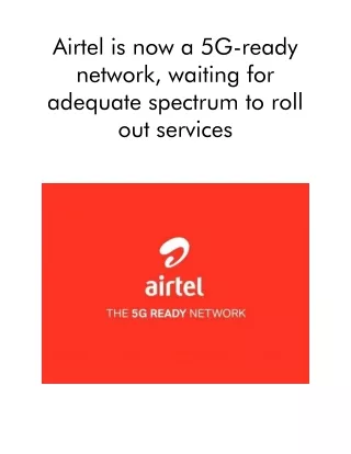 airtel is now a 5g ready network waiting