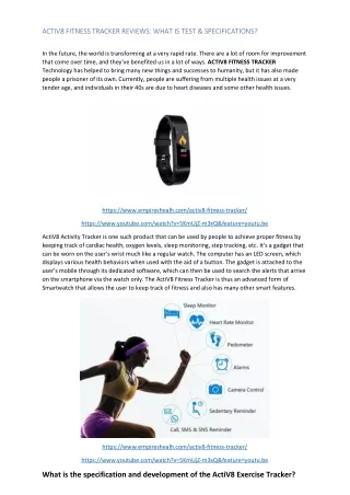 Where To Buy ActiV8 Activity Tracker?