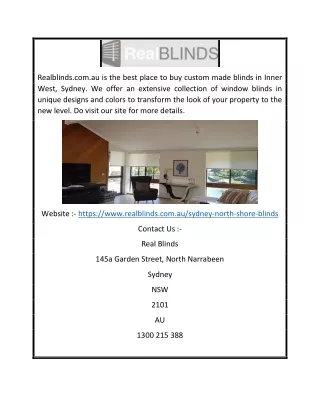 Blinds North Sydney | Realblinds.com.au