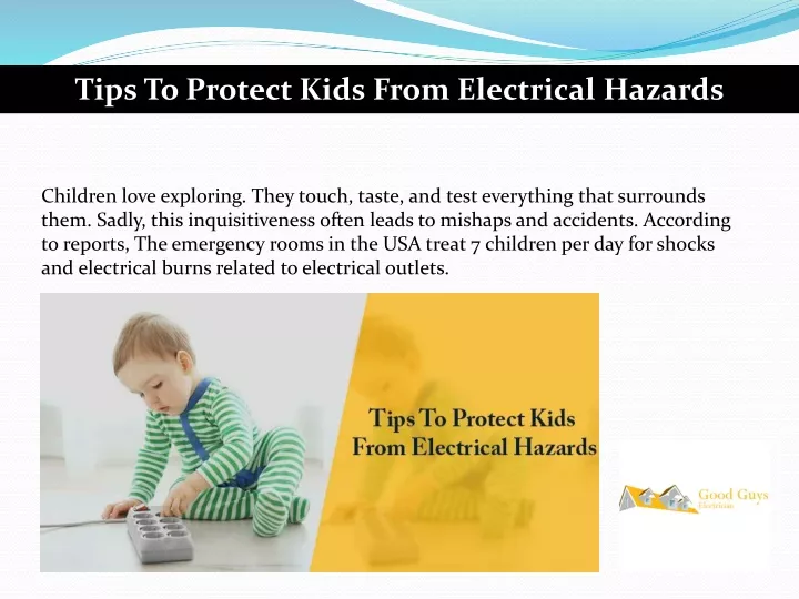 tips to protect kids from electrical hazards