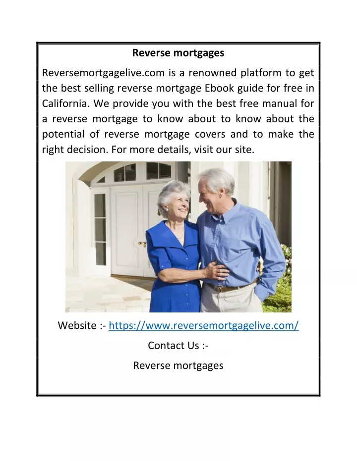 reverse mortgages