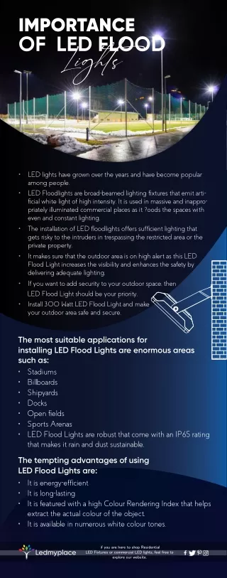 importance of led flood lights
