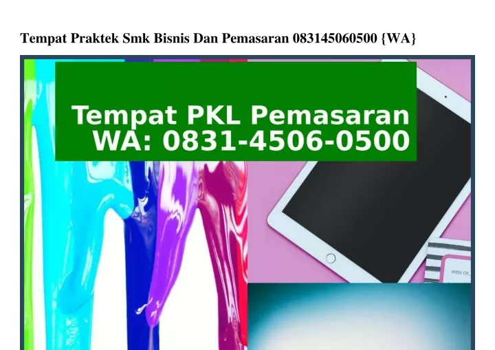 tempat praktek smk bisnis dan pemasaran