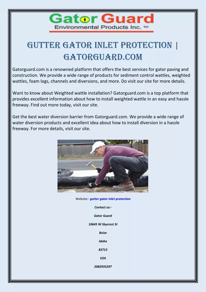 gutter gator inlet protection gatorguard com
