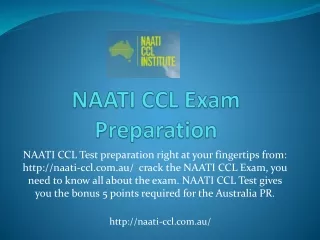 NAATI CCL Exam Preparation