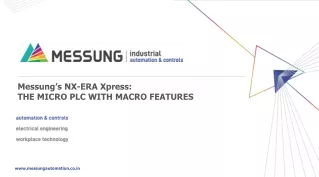 MESSUNG NX-ERA XPRESS: THE MICRO PLC WITH MACRO FEATURES