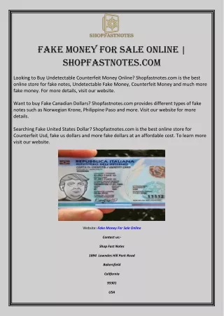 fake money for sale online shopfastnotes com