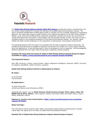 the global data mining software market 2020 2027
