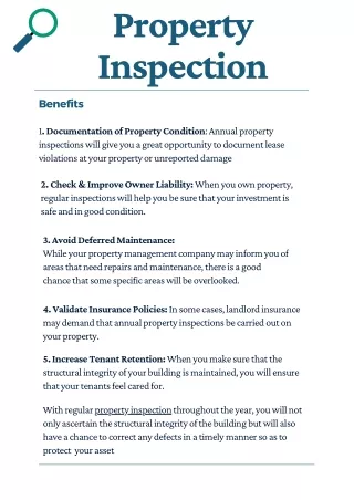 Important Reasons to Conduct Property Inspections Throughout the Year