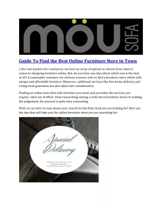 guide to find the best online furniture store