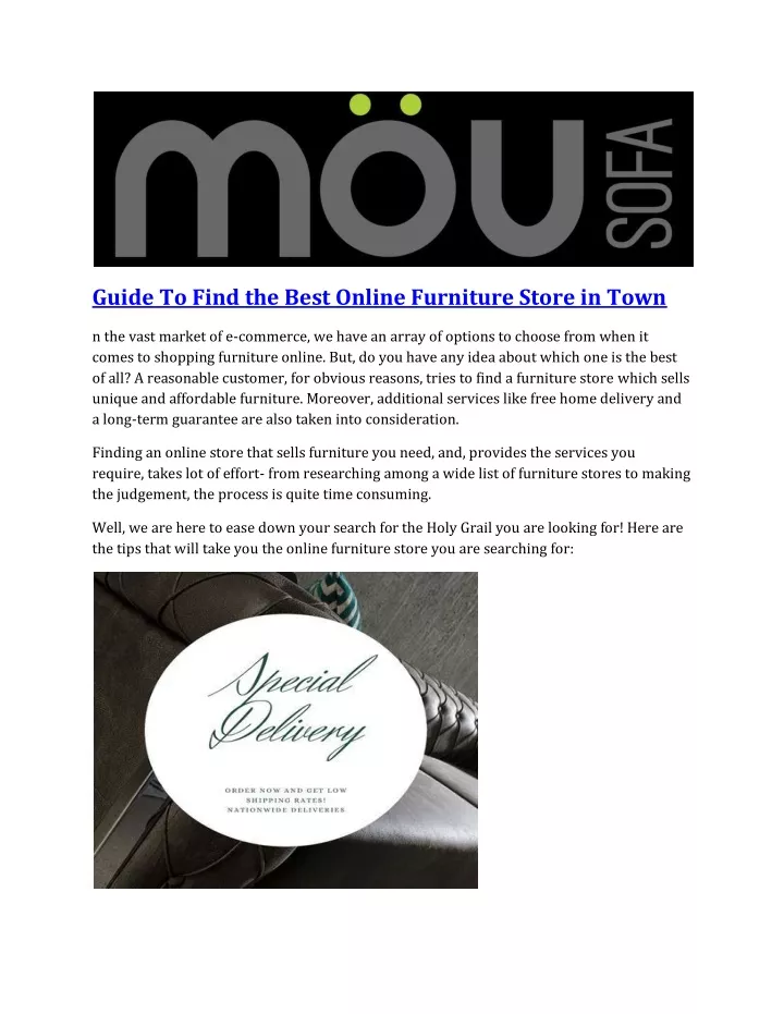 guide to find the best online furniture store