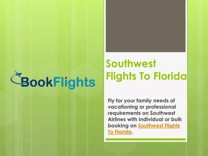 southwest flights to florida