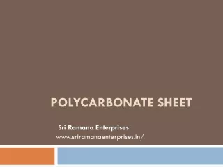 polycarbonate sheet
