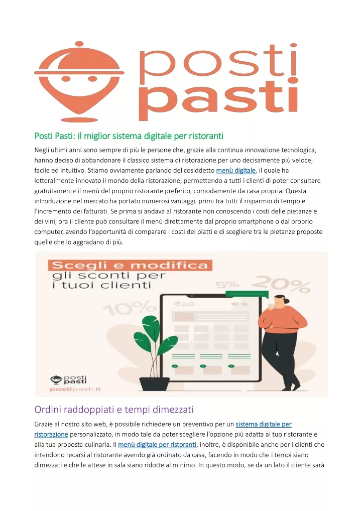 posti pasti il miglior sistema digitale