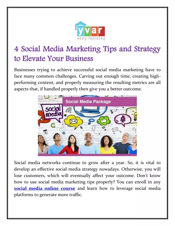 4 social media marketing tips and strategy