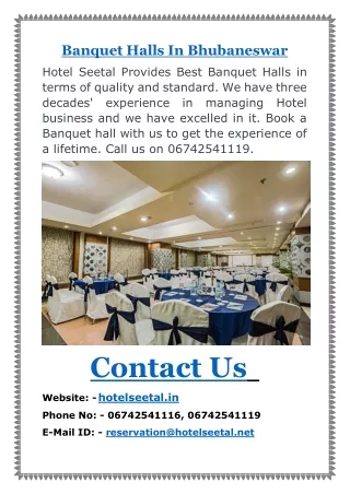 Banquet Halls in Bhubaneswar | Hotel Seetal