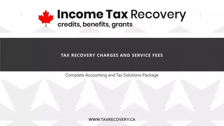 tax recovery charges and service fees