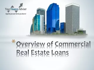 Overview of Commercial Real Estate Loans in Australia