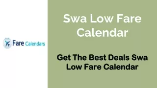 swa low fare calendar