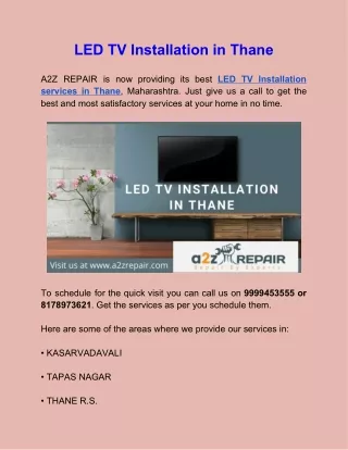 LED TV Installation in Thane