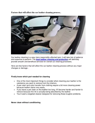 Car Dashboard Cleaning Services