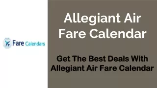 allegiant air fare calendar