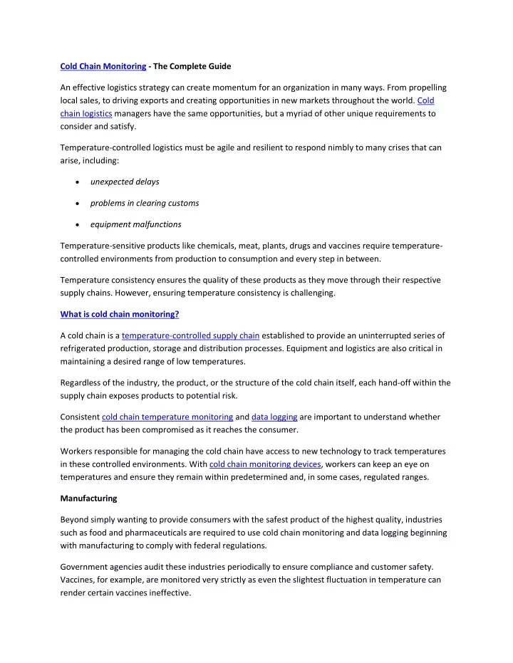 cold chain monitoring the complete guide