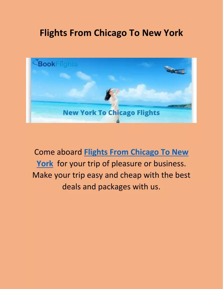 flights from chicago to new york