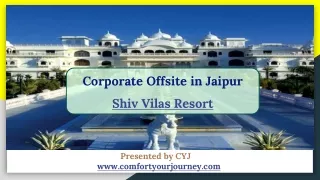 Corporate Offsite in Jaipur | Shiv Vilas Resort Jaipur
