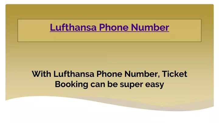 lufthansa phone number